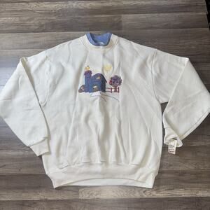 Vintage 90s Gopher Sport Crewneck Sweatshirt USA Made Farm Barn Cottagecore NWT